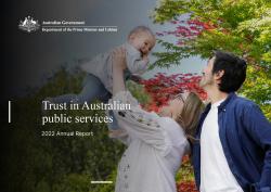 Front cover of Trust in Australian public services annual report 2022
